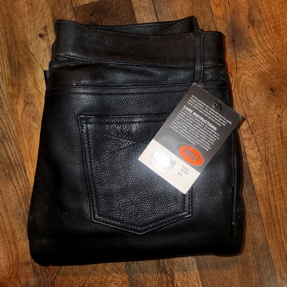 Womens Genuine Leather Motorcycle Pants